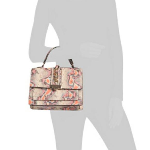 Aldo Handbags - Aldo multi snake print color block satchel